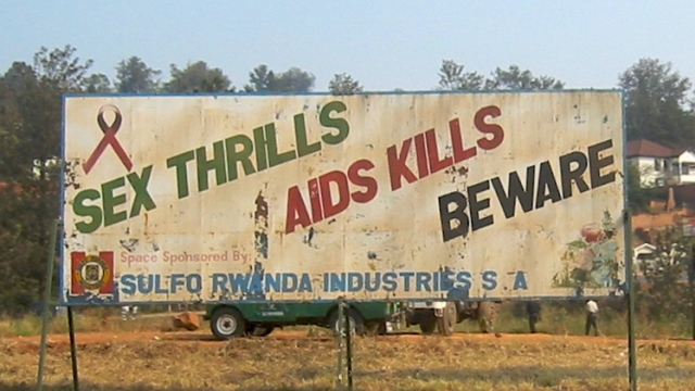 AIDS Kills sign in Rwanda