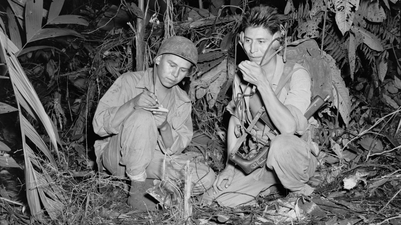 Navajo Indian Code Talkers Henry Bake and George Kirk