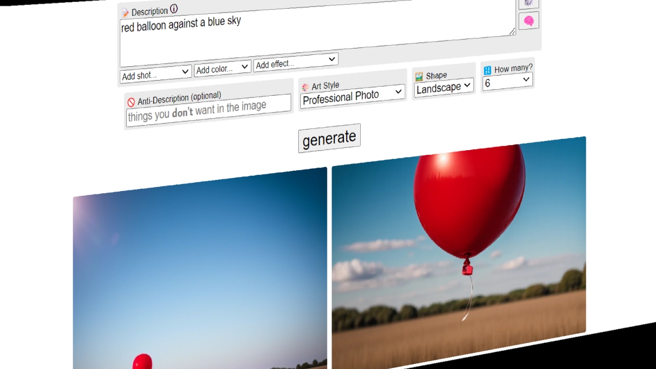 Red balloon against a blue sky