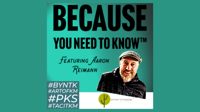 Because You Need to Know – Aaron Reimann