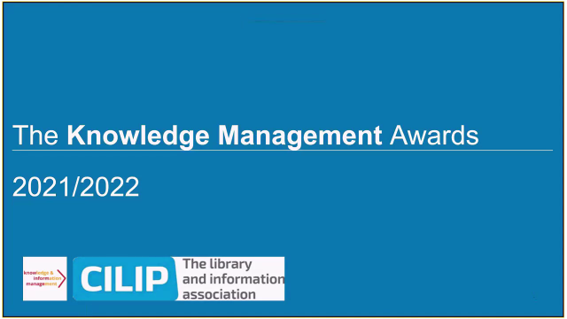 CILIP Knowledge Management Awards 2021